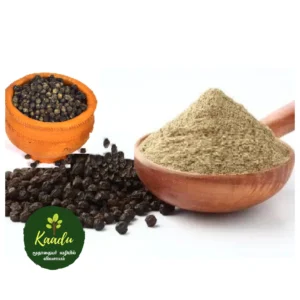 A scoop of Mountain Black Pepper Powder