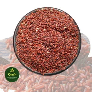 Kullakar rice-traditional red rice kept in a bowl