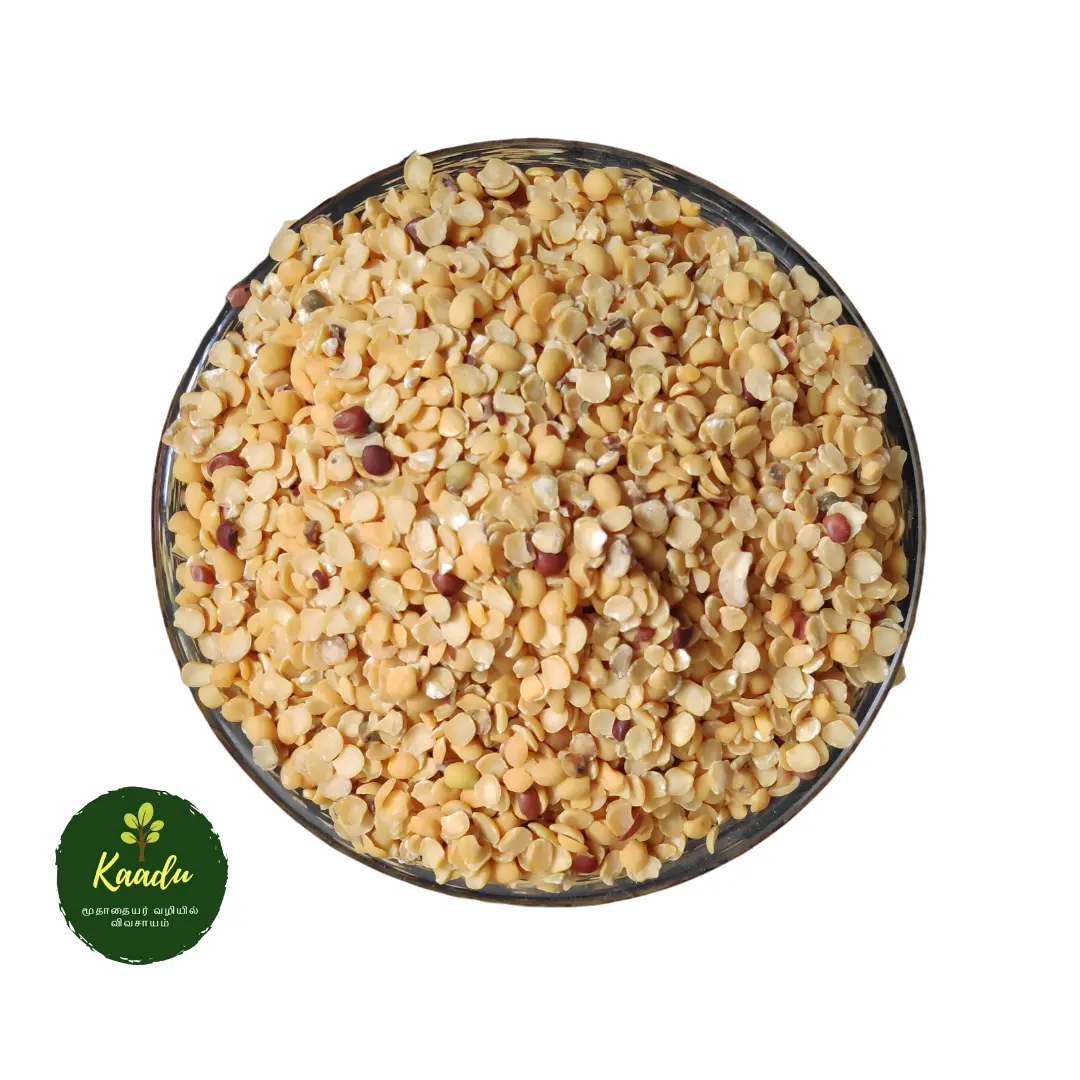 Sprouted tur dal kept in a bowl