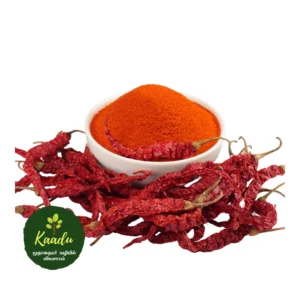 Red chilly Powder, Red chillies, dried chillies, dried red chilli from our own kaadu farm kept in a bowl