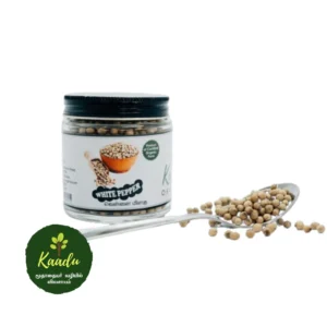 white pepper kept in a glass jar